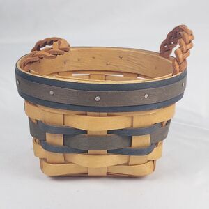 Longaberger 1998 Collectors Club Basket Renewal Leather Handles USA